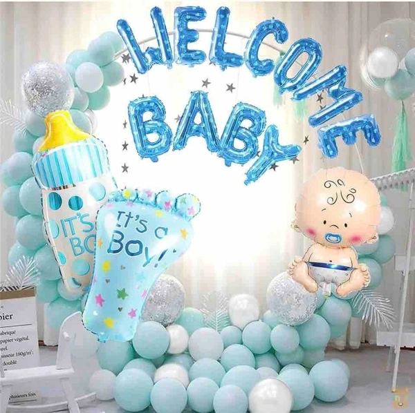 Baby Face Blue  Foil Balloon