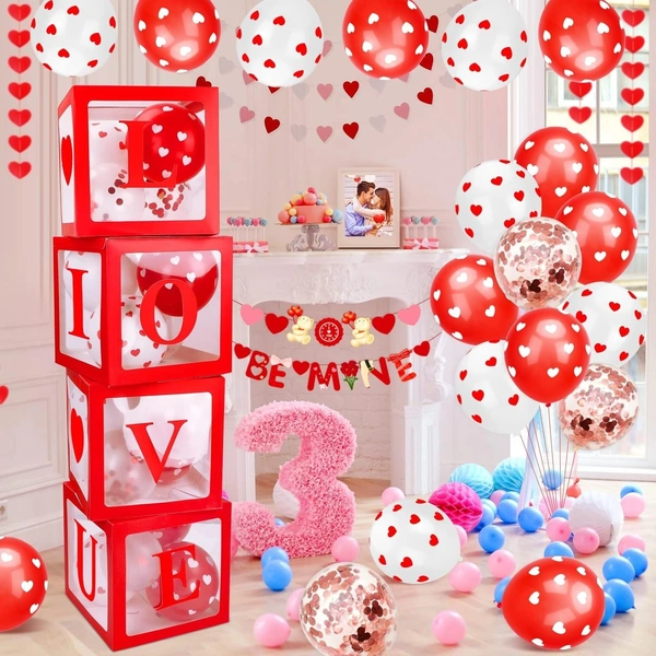 KIWI PARTY Love Balloon Box Set for Baby Shower, Gender Reveal & First Birthday