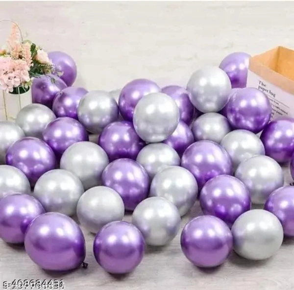 SHUAIAN BALLOONS Purple Color chrome Balloon 50 pcs Pack
