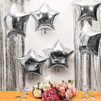 KIWI PARTY SILVER  Star Foil Balloon –18INCH  Single Piece with Card Packaging