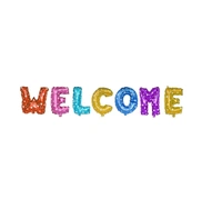 Kiwi Party  Welcome Foil Balloon Multi Color Color