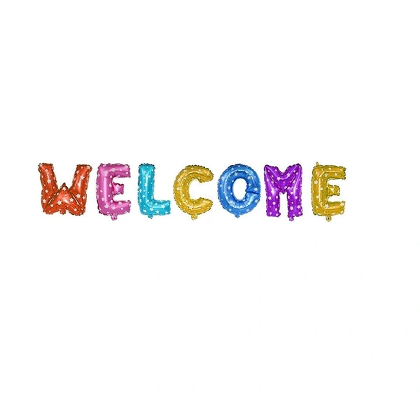 Kiwi Party  Welcome Foil Balloon Multi Color Color