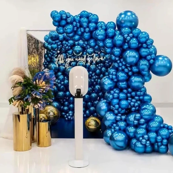 SHUAIAN BALLOONS Dark Blue Color chrome Balloon 50 pcs Pack