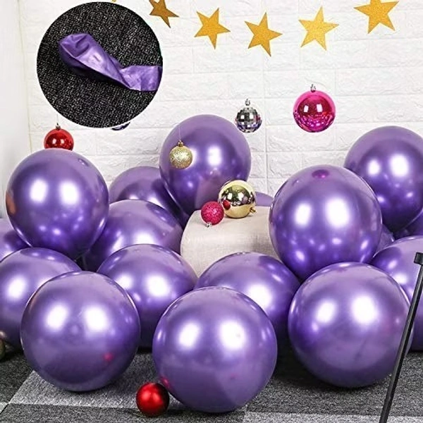 SHUAIAN BALLOONS Purple Color chrome Balloon 50 pcs Pack