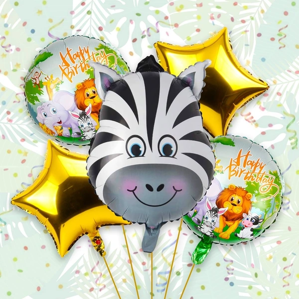 Zebra Face Foil Balloon