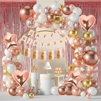 SHUAIAN BALLOONS Rose Gold Color chrome Balloon 50 pcs Pack