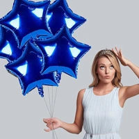 KIWI PARTY Dark Blue Star Foil Balloon –18INCH  Single Piece with Card Packaging