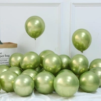 SHUAIAN BALLOONS Green  Color chrome Balloon 50 pcs Pack
