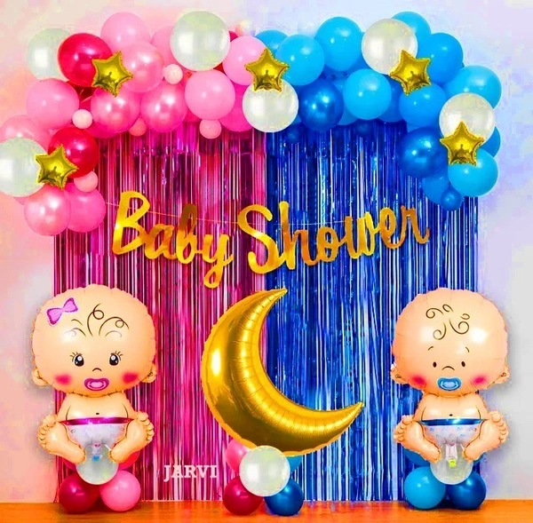Baby Face Blue  Foil Balloon