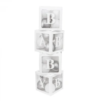 KIWI PARTY Silver Baby Balloon Box Set for Baby Shower