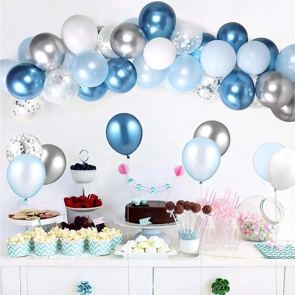 SHUAIAN BALLOONS Dark Blue Color chrome Balloon 50 pcs Pack
