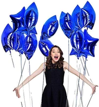 KIWI PARTY Dark Blue Star Foil Balloon –18INCH  Single Piece with Card Packaging