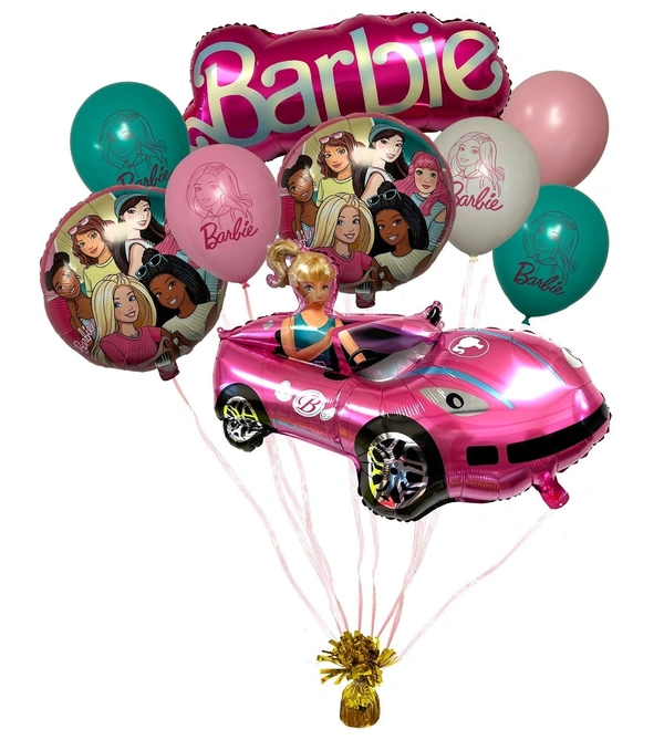 Barbie Car Foil Balloon