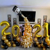 Love Theme Black  Bottle Foil Balloon 32 Inch