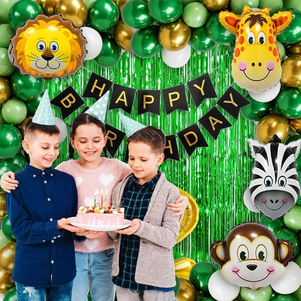Kiwi Party  6 Pcs Jungle Theme Foil Balloon