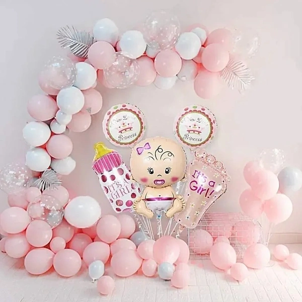 Baby Face Pink Foil Balloon