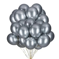 SHUAIAN BALLOONS Silver chrome Balloon 50 pcs Pack
