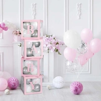 KIWI PARTY Pink-2 Baby Balloon Box Set for Baby Shower, Gender Reveal & First Birthday