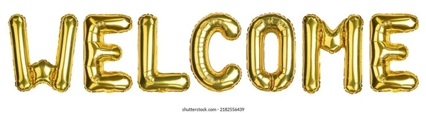 Kiwi Party  Welcome Foil Balloon Golden Color