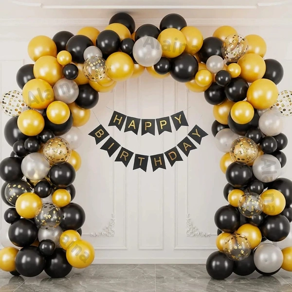 SHUAIAN BALLOONS Golden chrome Balloon 50 pcs Pack