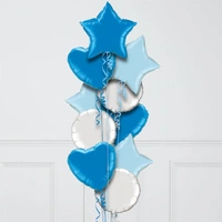 KIWI PARTY Sky Blue Star Foil Balloon –18INCH  Single Piece with Card Packaging