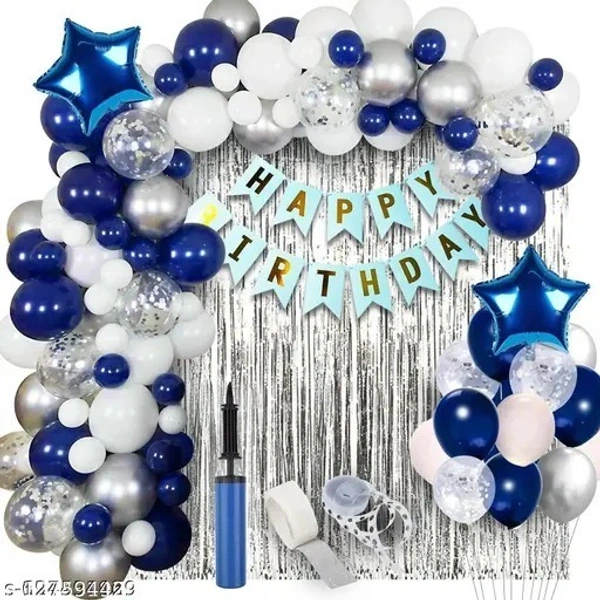 KIWI PARTY Dark Blue Star Foil Balloon –18INCH  Single Piece with Card Packaging