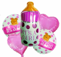 Milk Bottle Pink Foil Balloon