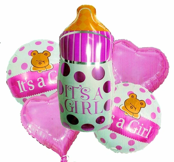 Milk Bottle Pink Foil Balloon