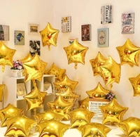 KIWI PARTY GOLDEN Star Foil Balloon –18INCH  Single Piece with Card Packaging