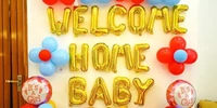 Kiwi Party  Welcome Foil Balloon Golden Color