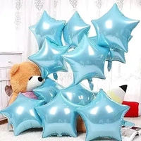 KIWI PARTY Sky Blue Star Foil Balloon –18INCH  Single Piece with Card Packaging