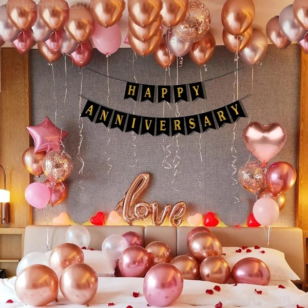 SHUAIAN BALLOONS Rose Gold Color chrome Balloon 50 pcs Pack