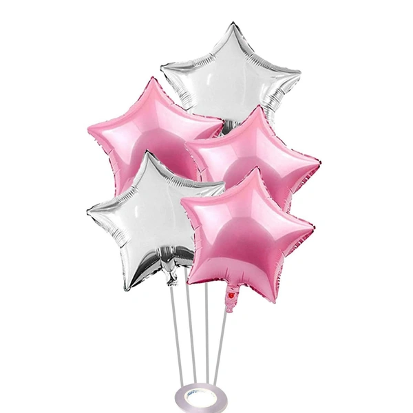 KIWI PARTY SILVER  Star Foil Balloon –18INCH  Single Piece with Card Packaging