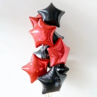 KIWI PARTY Black Star Foil Balloon –18INCH  Single Piece with Card Packaging