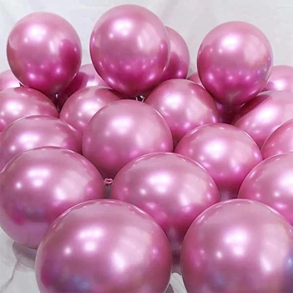 SHUAIAN BALLOONS Pink Color chrome Balloon 50 pcs Pack
