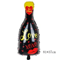 Love Theme Black  Bottle Foil Balloon 32 Inch