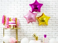KIWI PARTY Light Pink  Star Foil Balloon –18INCH  Single Piece with Card Packaging