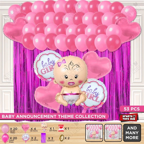 Baby Face Pink Foil Balloon