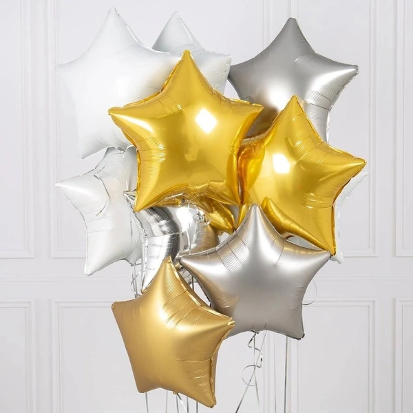 KIWI PARTY GOLDEN Star Foil Balloon –18INCH  Single Piece with Card Packaging