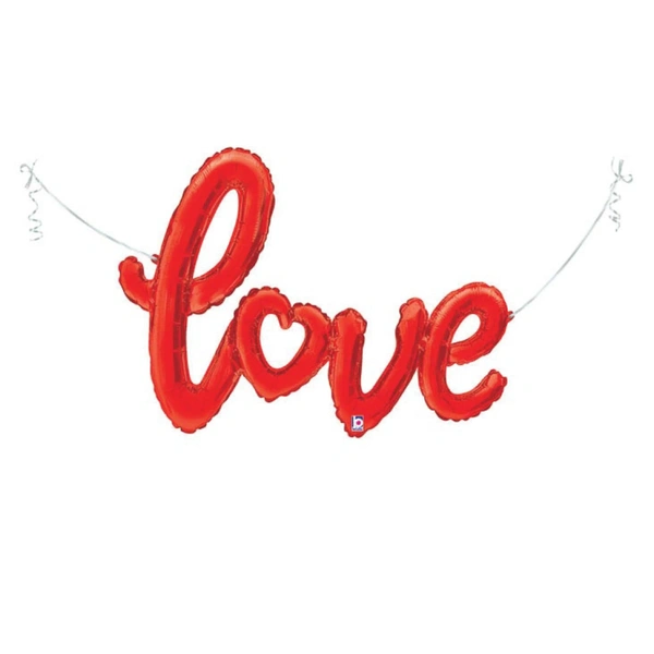 Kiwi Party  Love Cursive Foil Balloon