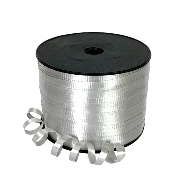 KIWI PARTY  SILVER COLOR CURL RIBBON 10 YARD