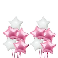 KIWI PARTY White Star Foil Balloon –18INCH  Single Piece with Card Packaging
