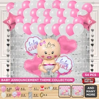 Baby Face Pink Foil Balloon