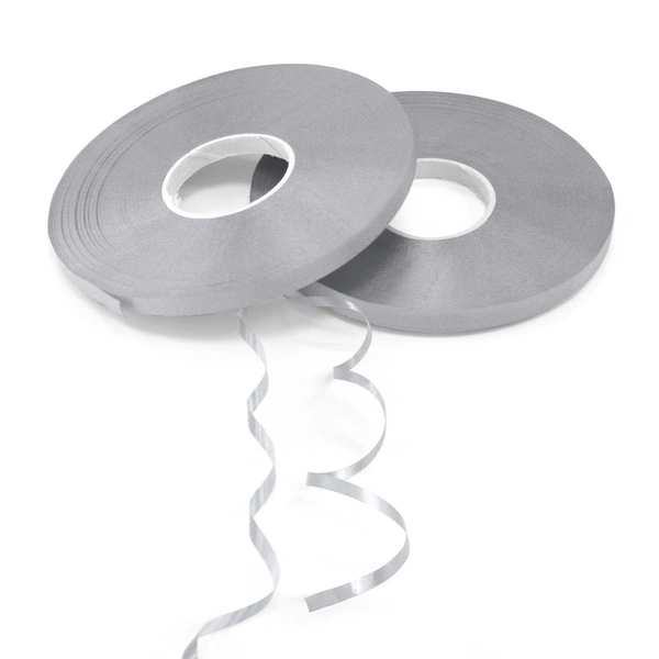 KIWI PARTY  SILVER COLOR CURL RIBBON 10 YARD