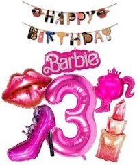 Barbie Name Plate Foil Balloon