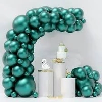 SHUAIAN BALLOONS Green  Color chrome Balloon 50 pcs Pack
