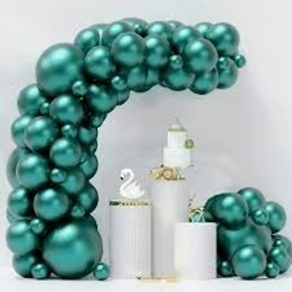 SHUAIAN BALLOONS Green  Color chrome Balloon 50 pcs Pack
