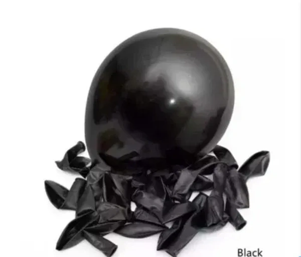 BLACK COLOUR 25 PCS  METALLIC BALLOON 