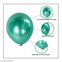 GREEN COLOUR 25 PCS  METALLIC BALLOON 