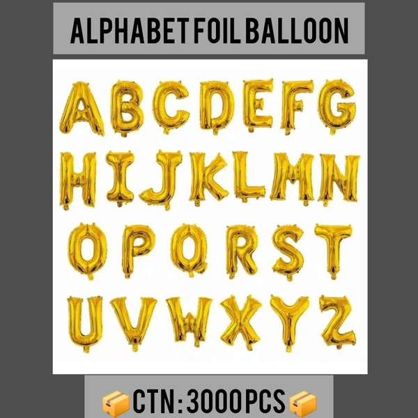 16 INCH ALPHABET GOLDEN COLOR